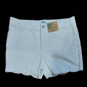 NWT Girls White Eyelet Jean Shorts